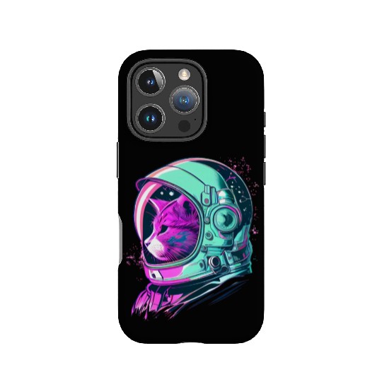 Aesthetic Vaporwave Space Cat 80s 90s Astronaut IPhone Cases