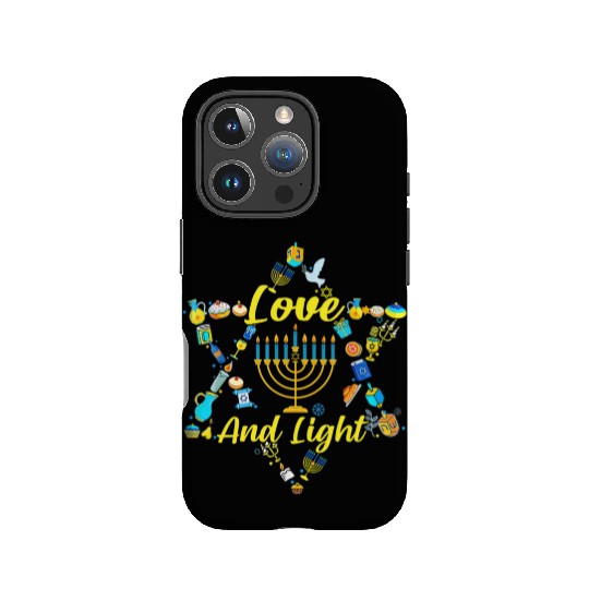 Love and Light Hanukkah IPhone Cases Jew Menorah Jewish C