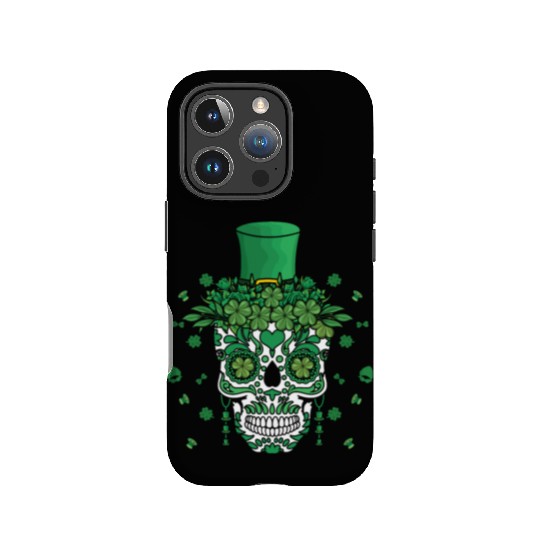 El Dia De Los Muertos St Patty's Day Irish Flower IPhone Cases