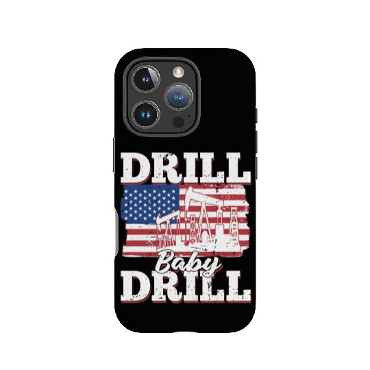 Oilfield Oil Drilling Us Flag Drill Baby Drill IPhone Cases