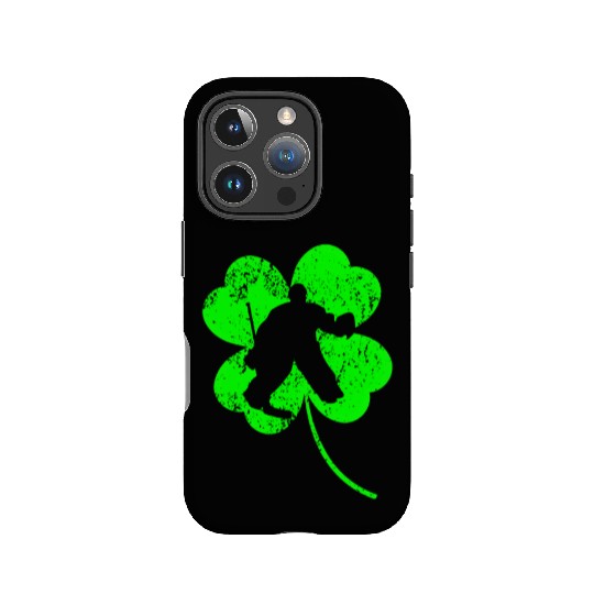 Ice-hockey St. Patrick's day shamrock IPhone Cases