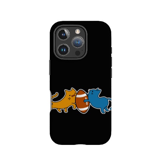 Football Frenzy - Orange vs Blue Cat IPhone Cases