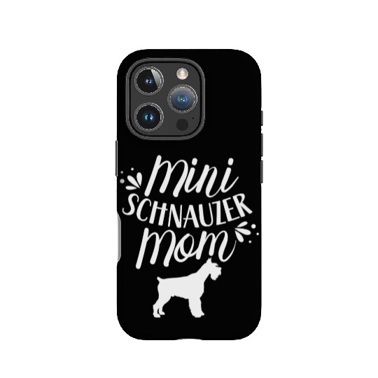 Mini Schnauzer Mom Girl Dog Schnauzers Pet IPhone Cases