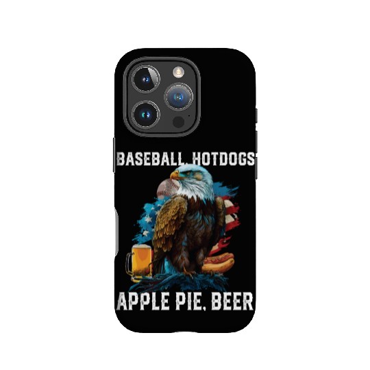 Baseball Hotdogs Apple Pie Beer Drinker Patriotic IPhone Cases