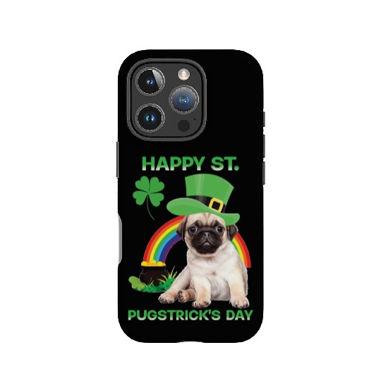 Happy St Pugstrick's Day Funny Pug Lover Presents IPhone Cases