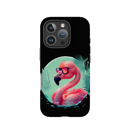 Retro Sunset Pink Flamingo Summer Design Flamingo IPhone Cases