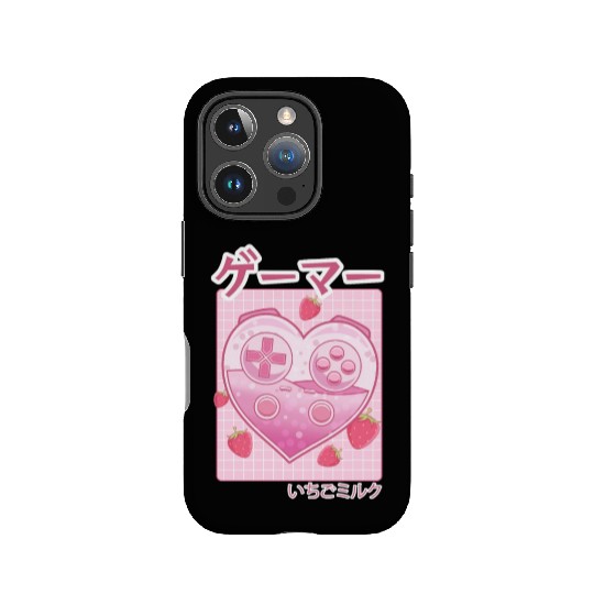 Video Gamer Japanese Kawaii Strawberry Milk Anime IPhone Cases