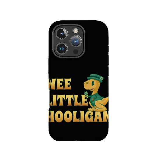 Wee Lil Hooligan loves Dinosaur St Patrick Day IPhone Cases