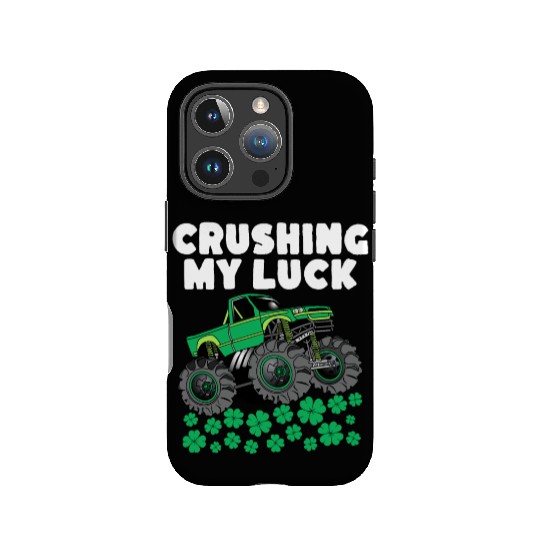 St Patricks Day Crushing My Luck T Rex Truck IPhone Cases