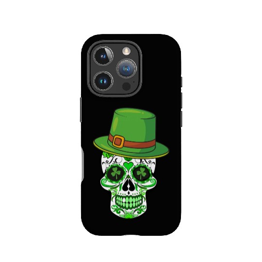 Sugar Skull Saint Patricks Day of the Dead IPhone Cases
