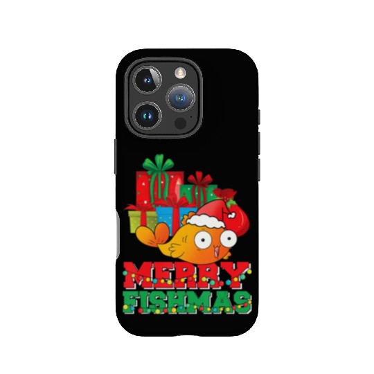 Merry Fishmas Christmas Fish Lover Fisherman Ugly IPhone Cases