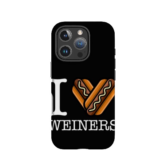 I Love Weiners Funny Hotdog Lovers Humor Dog Pun IPhone Cases