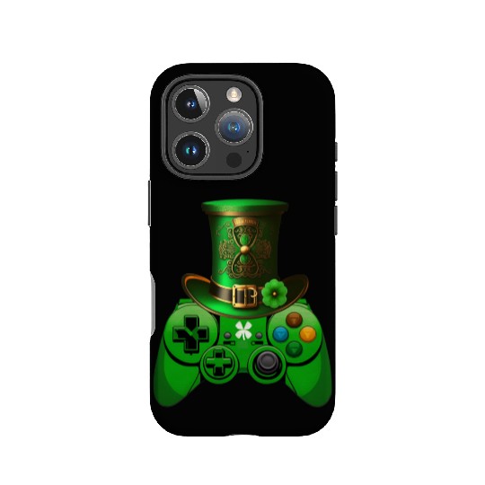 St Patricks Day Video Game IPhone Cases | Gamer Leprechau