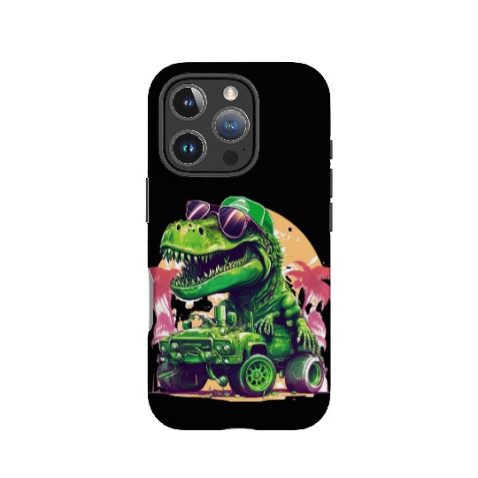 St Patricks Day Dinosaur Monster Truck Trex IPhone Cases