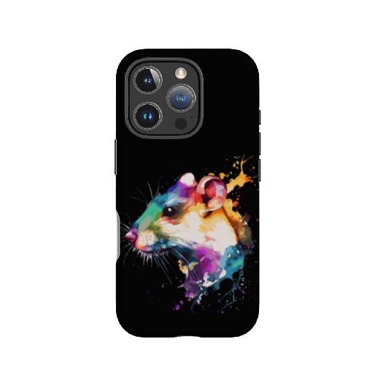Watercolor Rat Cute Colorful Pet Rat Rodent Lover IPhone Cases