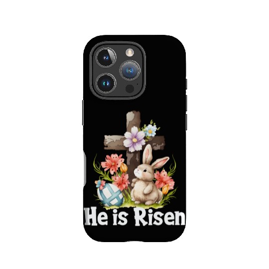 He Is Risen Cute Bunny Christianity Cross IPhone Cases