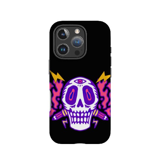 Psychedelic Skull Head IPhone Cases