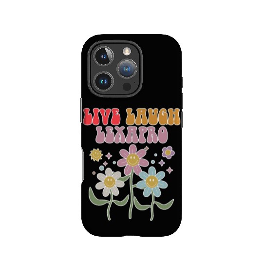 Live Laugh Lexapro Groovy Mental Health IPhone Cases
