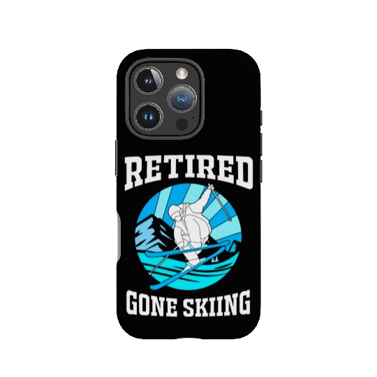 Retirement Humor Funny Retired Gone Skiing Skier IPhone Cases