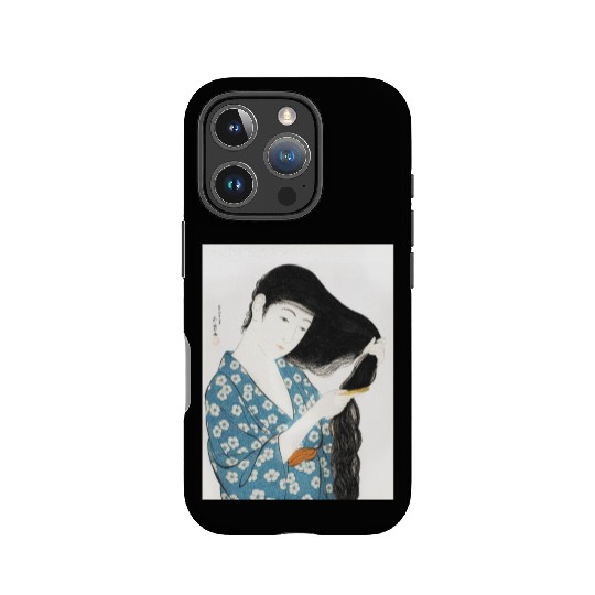 Japanese Woman Kimono Hair Ukiyoe art IPhone Cases