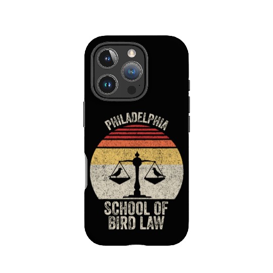 Vintage Retro Philadelphia School Of Bird Law Funn IPhone Cases