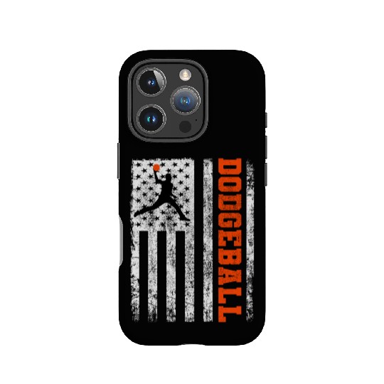 American Flag Dodgeball Player Coach Team Sports IPhone Cases