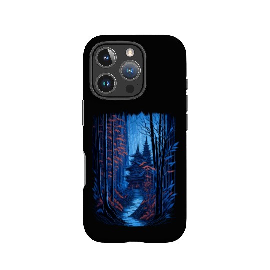 Japanese Temple in a Bamboo Forest IPhone Cases