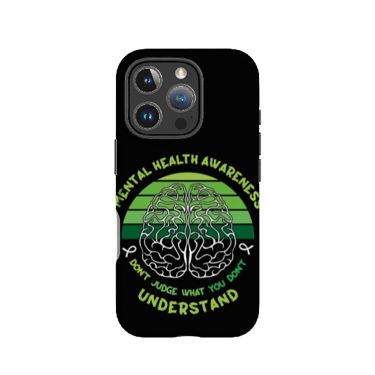 May Green Mental Health Awareness Month Brain IPhone Cases