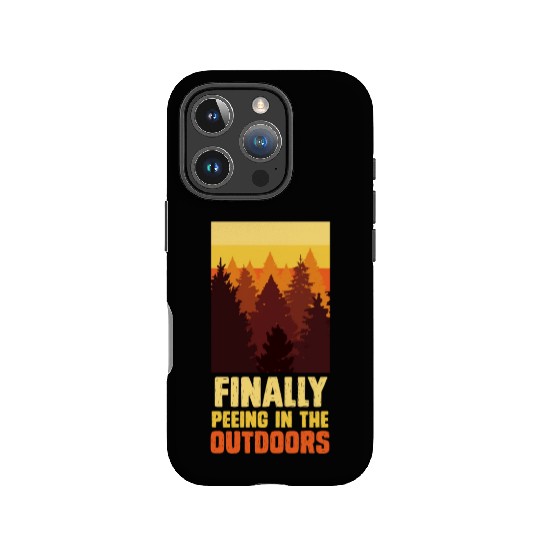 Mountaineer funny Peeing outside Nature boy IPhone Cases