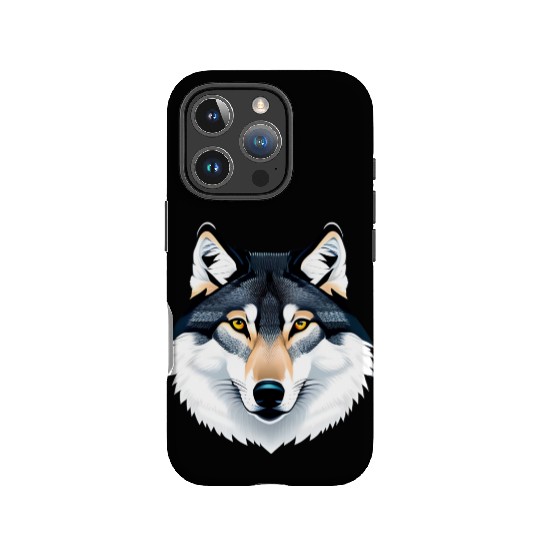 Wolf howling at the moon graphic IPhone Cases