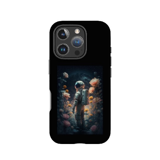 Astronaut Gazing at Stars Surreal Sci-Fi Universe IPhone Cases