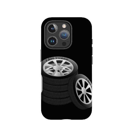 I am Tyred (Tired) - Punny Meme Design (Variant 2) IPhone Cases