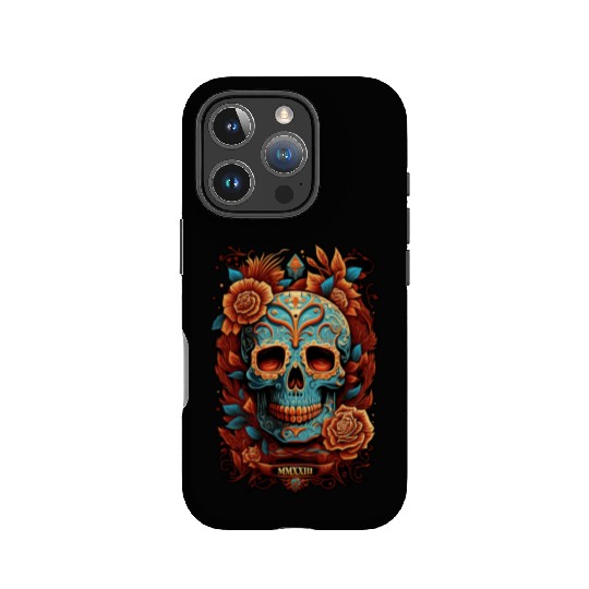 Skull Dia de los Muertos Halloween Tattoo IPhone Cases