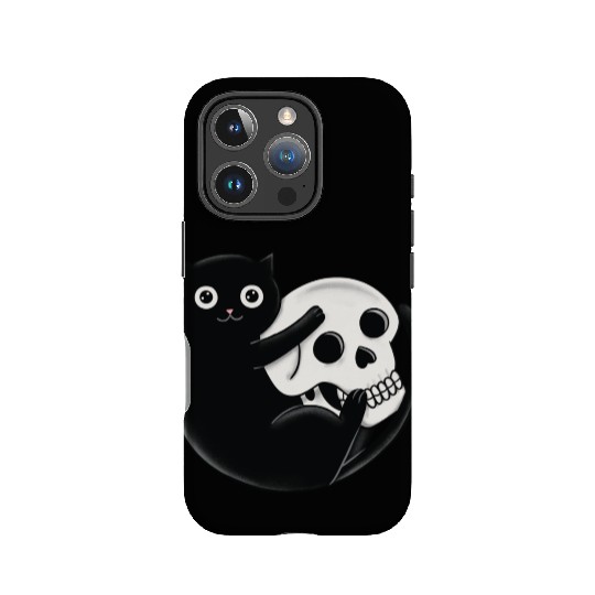 Cat And Skull IPhone Cases