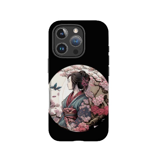 Beautiful Geisha Geiko Geigi Cherry Blossom Sakura IPhone Cases