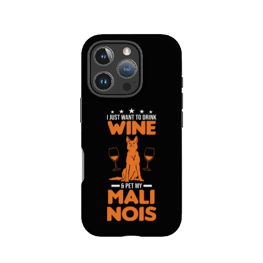 Malinois And Wine Belgian Shepherd Dog IPhone Cases