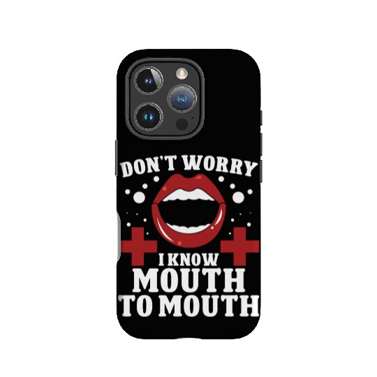 Lifeguard mouth to mouth swimming pool guard IPhone Cases