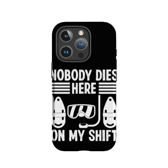 Lifeguard nobody dies here swimming pool guard IPhone Cases