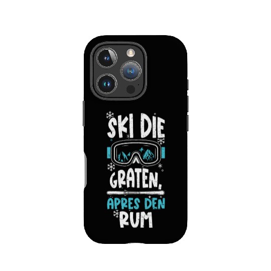 Ski the ridges, Apres the rum IPhone Cases