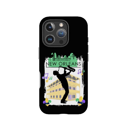 Mardi Gras New Orleans Louisiana City Jazz Music IPhone Cases