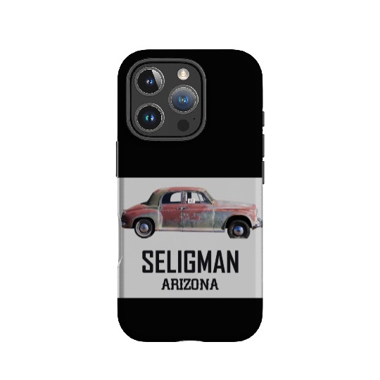 Old car city of Seligman in Arizonna, US Route 66 IPhone Cases