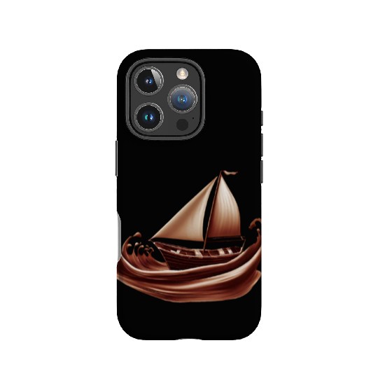 Sailing Sailing Ship on Chocolate Sea IPhone Cases