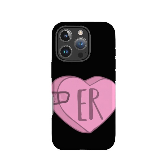 Cute ER Nurse Candy Heart for Valentines Day Scrub IPhone Cases