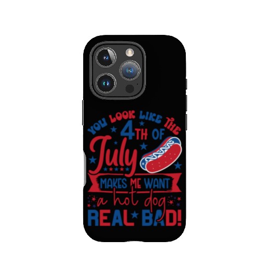 look like the 4th of july makes me want a hot dog IPhone Cases