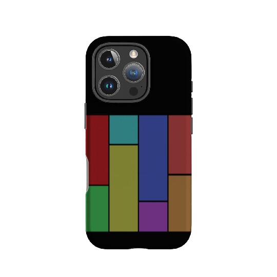 Abstract modern art color combination in geometry IPhone Cases