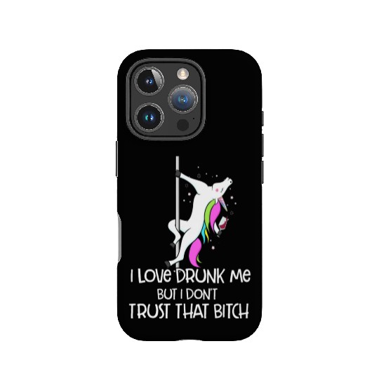 Wine Lover Gift For Women I Love Drunk Me Unicorn IPhone Cases