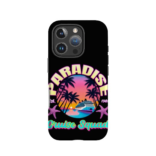 Paradise Cruise Squad: 80's Miami Cruise Ship IPhone Cases