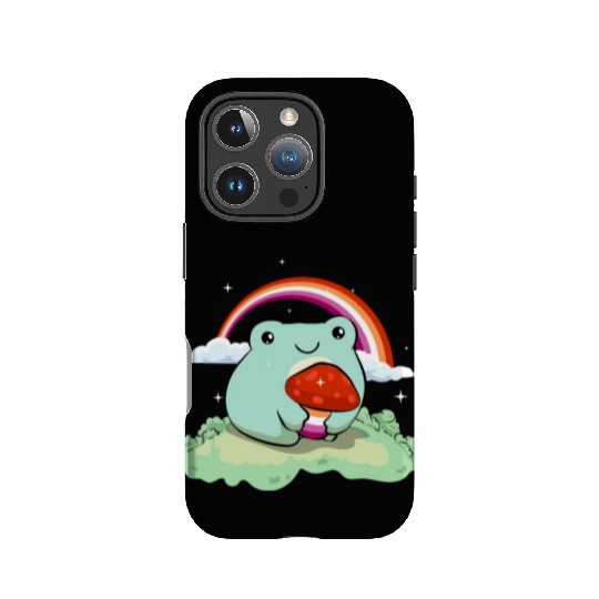 Lesbian Pride Flag Cute Frog Mushroom Subtle LGBTQ IPhone Cases