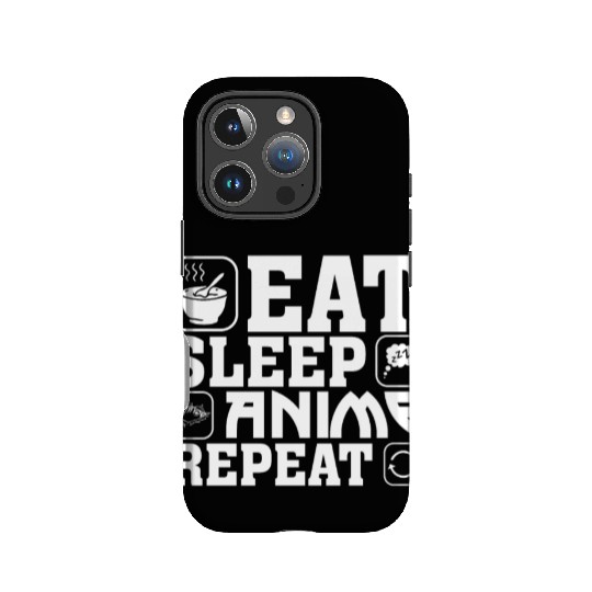 Eat Sleep Anime Repeat Kawaii Otaku Manga Japan Fa IPhone Cases