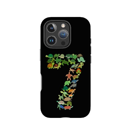 7th Birthday Sea Turtle Tortoise Theme 7 Year Old IPhone Cases